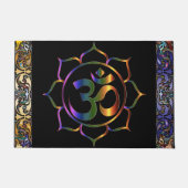 Namaste Om Lotus Rainbow Vintag Fußmatte (Vorderseite)