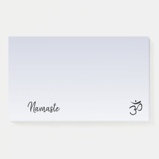 Namaste Om Symbol Pale Lila Yoga Studio Post-it Klebezettel (Vorderseite)