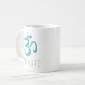 Namaste Om Symbol Yoga Mediation Kaffeetasse (Vorderseite Links)