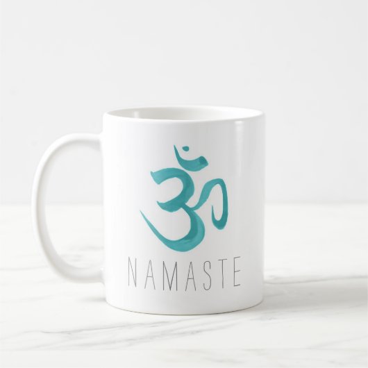 Namaste Om Symbol Yoga Mediation Kaffeetasse (Links)