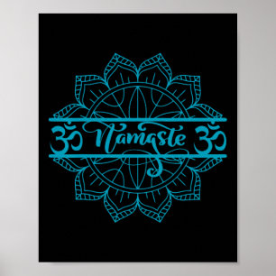 Namaste Omkara Lotus Meditation Zen Yoga Spirituel Poster