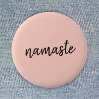 Namaste Peachy Pink Modern Yoga Meditation