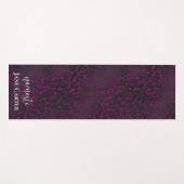 Namaste Personalize Elegantes Rosa Leopard Yogamatte (Vorderseite (Horizontal))