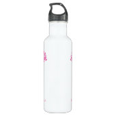Namaste Pink Lotus Blume Moderner Personalisierter Edelstahlflasche (Rückseite)