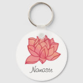Namaste Pink Lotus Schlüsselanhänger (Vorderseite)