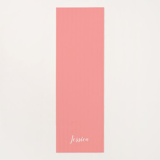 Namaste Pink Petals Lotus Blume Personalisiert Yogamatte (Rückseite)