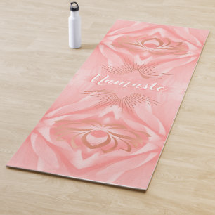 Namaste Pink Petals Lotus Blume Personalisiert Yogamatte