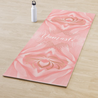 Namaste Pink Petals Lotus Blume Personalisiert Yogamatte