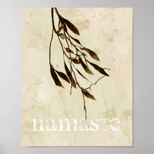 Namaste-Plakat Naturkunst Zen-Zitat Poster (Vorne)