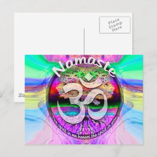 Namaste Postkarte (Vorne/Hinten)