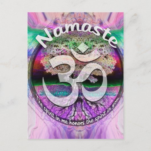 Namaste Postkarte (Vorderseite)