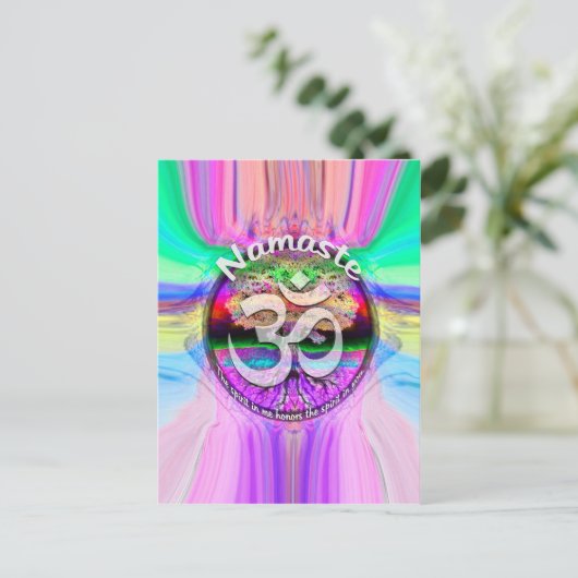 Namaste Postkarte (Stehend Vorderseite)