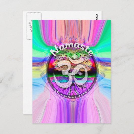 Namaste Postkarte (Vorne/Hinten)