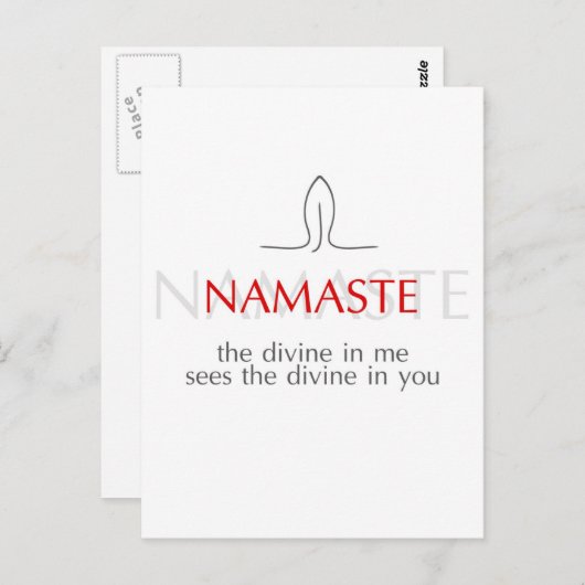 Namaste Postkarte (Vorne/Hinten)