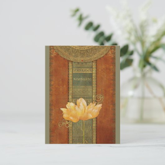 Namaste Postkarte (Stehend Vorderseite)
