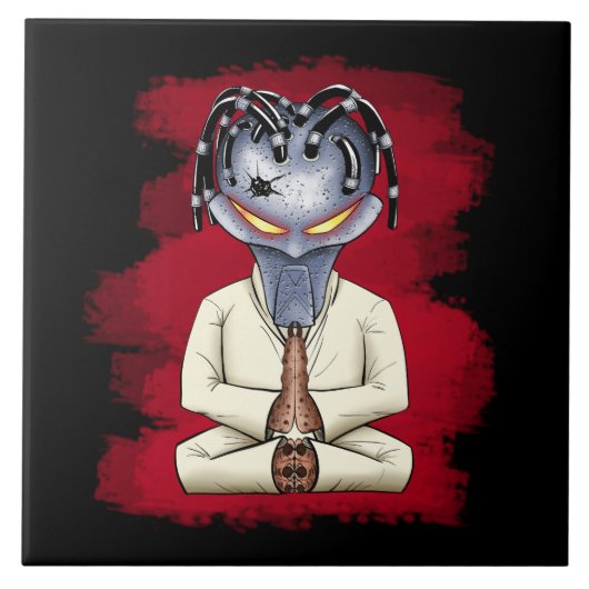 Namaste Predator Keramik Tile Fliese (Vorderseite)