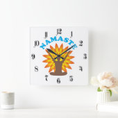 Namaste Quadratische Wanduhr (Zuhause)