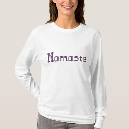 Namaste Querstich T-Shirt (Vorderseite)