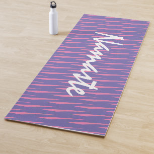 Namaste Quote Lila und rosa Muster Fitness Yogamatte