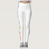 Namaste Rainbow Colored Chakras Leggings (Vorderseite)