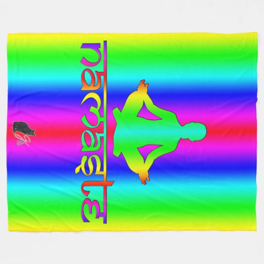 Namaste Rainbow Intentions Fleecedecke (Vorderseite (Horizontal))