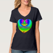 Namaste Rainbow Intentions Herz T - Shirt (Vorderseite)