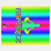 Namaste Regenbogen Absichten Fleecedecke (Vorderseite (Horizontal))