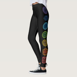 Namaste Regenbogen farbiges Chakras Leggings