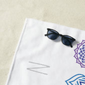 Namaste Regenbogen farbiges Chakras Strandtuch (Beispiel)