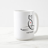 Namaste - Regulärer Stiltext. Kaffeetasse (VorderseiteRechts)