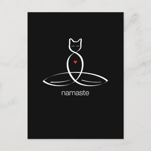 Namaste - Regulärer Stiltext. Postkarte (Vorderseite)