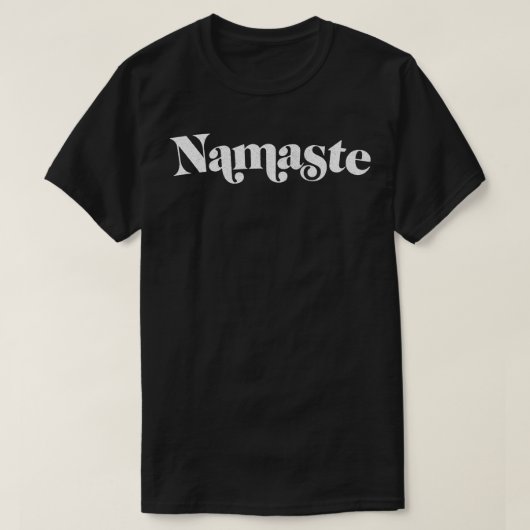 Namaste Retro Typografie Design T-Shirt (Design vorne)