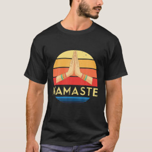 Namaste Retro Vintage Yoga-Erleichterung Meditatio T-Shirt