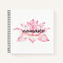 Namaste, rosa Lotus-Blume Notizblock