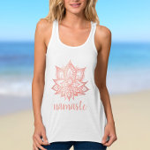 Namaste Rose Gold Lotus Blume Yoga Tank Top