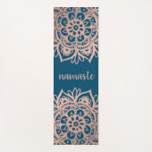 Namaste Rose Gold Mandala Yogamatte (Vorderseite)