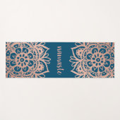 Namaste Rose Gold Mandala Yogamatte (Vorderseite (Horizontal))