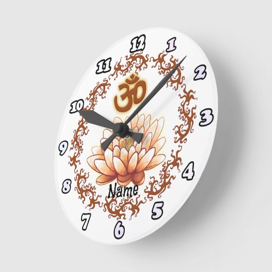 Namaste Runde Wanduhr (Winkel)