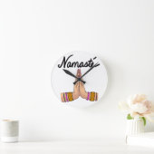 Namaste' Runde Wanduhr (Zuhause)
