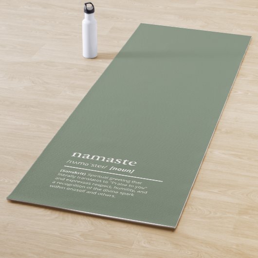 Namaste Sage Green Simple Modern Minimalistisch Yogamatte (Beispiel)