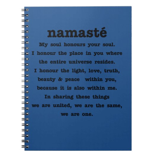 Namaste Sammlung Notizblock (Vorderseite)