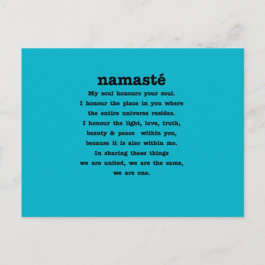 Namaste-Sammlung Postkarte (Vorderseite)