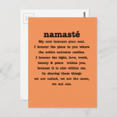 Namaste-Sammlung Postkarte (Vorne/Hinten)