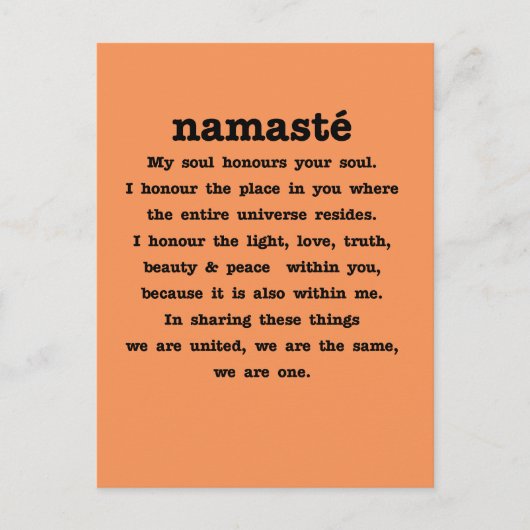 Namaste-Sammlung Postkarte (Vorderseite)