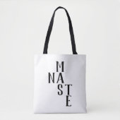 Namaste | Schwarz-weiß zweiseitig Tasche (Vorderseite)