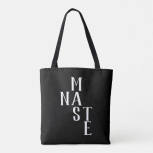 Namaste Schwarz-weiß zweiseitig Tasche