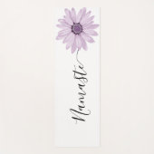 Namaste Script Lila Blume Stem Yoga Mat Yogamatte (Vorderseite)