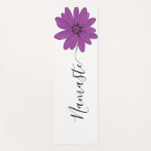 Namaste Script Lila Blume Stem Yoga Mat Yogamatte (Vorderseite)