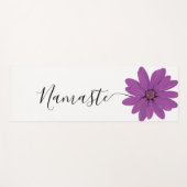 Namaste Script Lila Blume Stem Yoga Mat Yogamatte (Vorderseite (Horizontal))