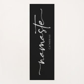 Namaste Script Writing Black and White Custom Yogamatte (Vorderseite)